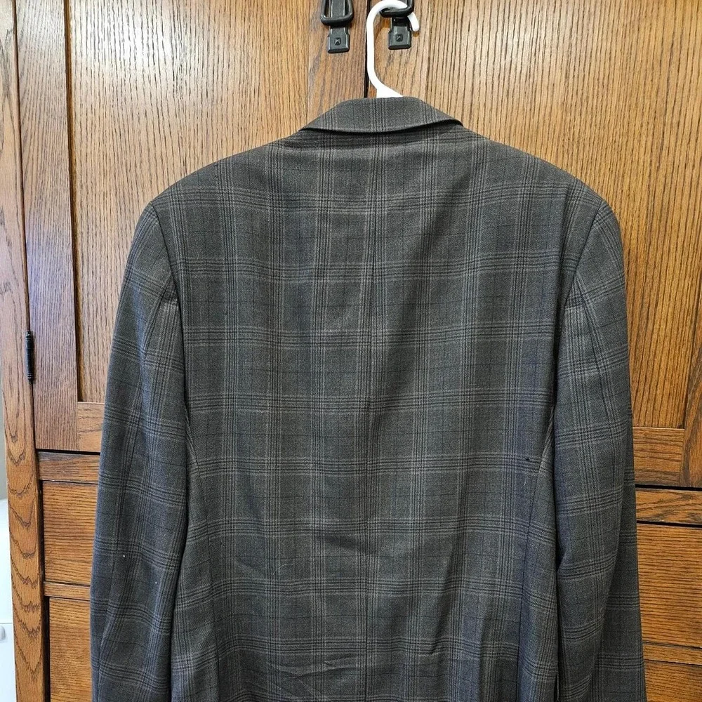 Joseph Abboud Grey Plaid Suit Jacket Size 42L